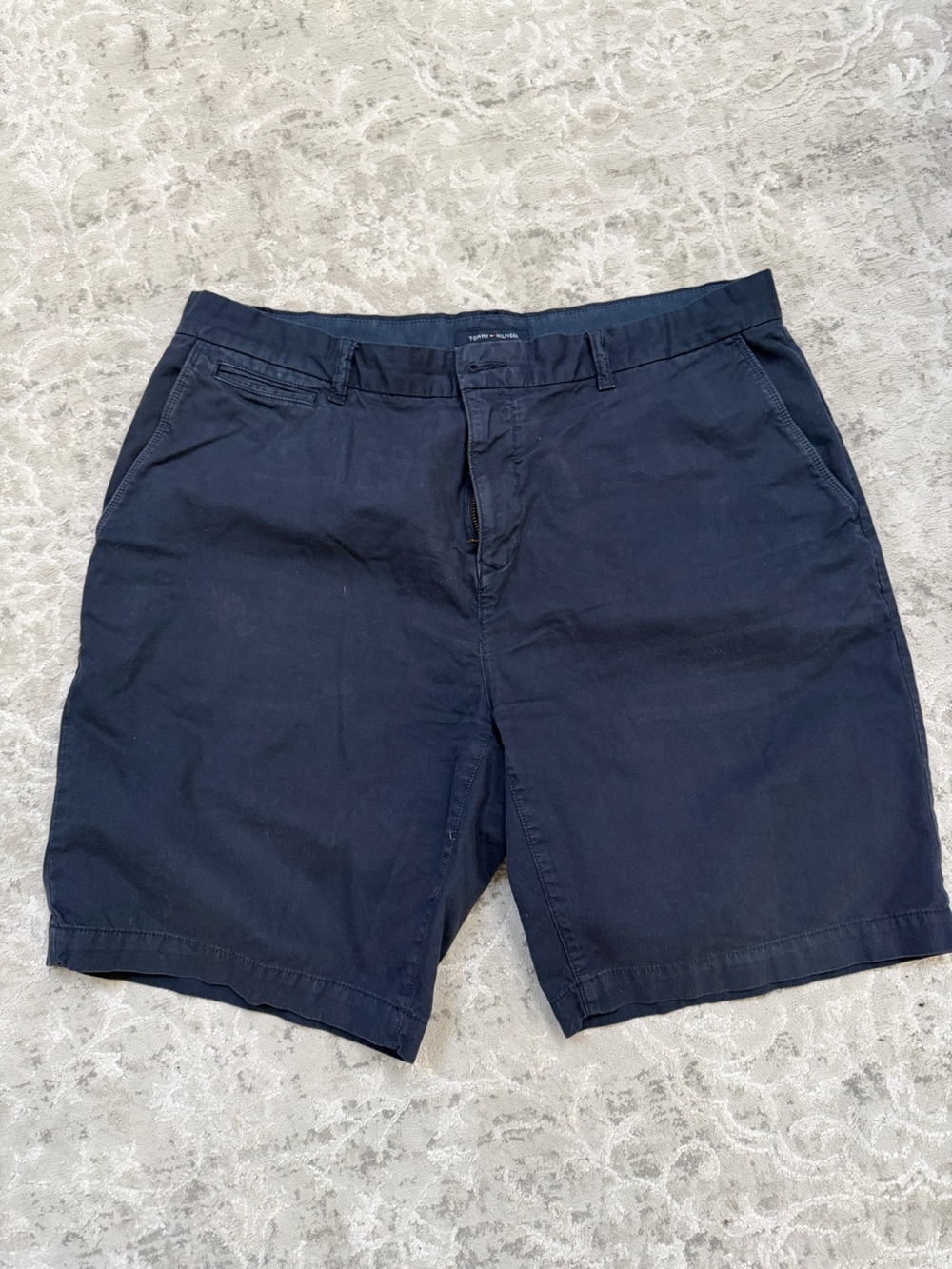 Tommy Hilfiger Men’s Navy Flat-Front Shorts